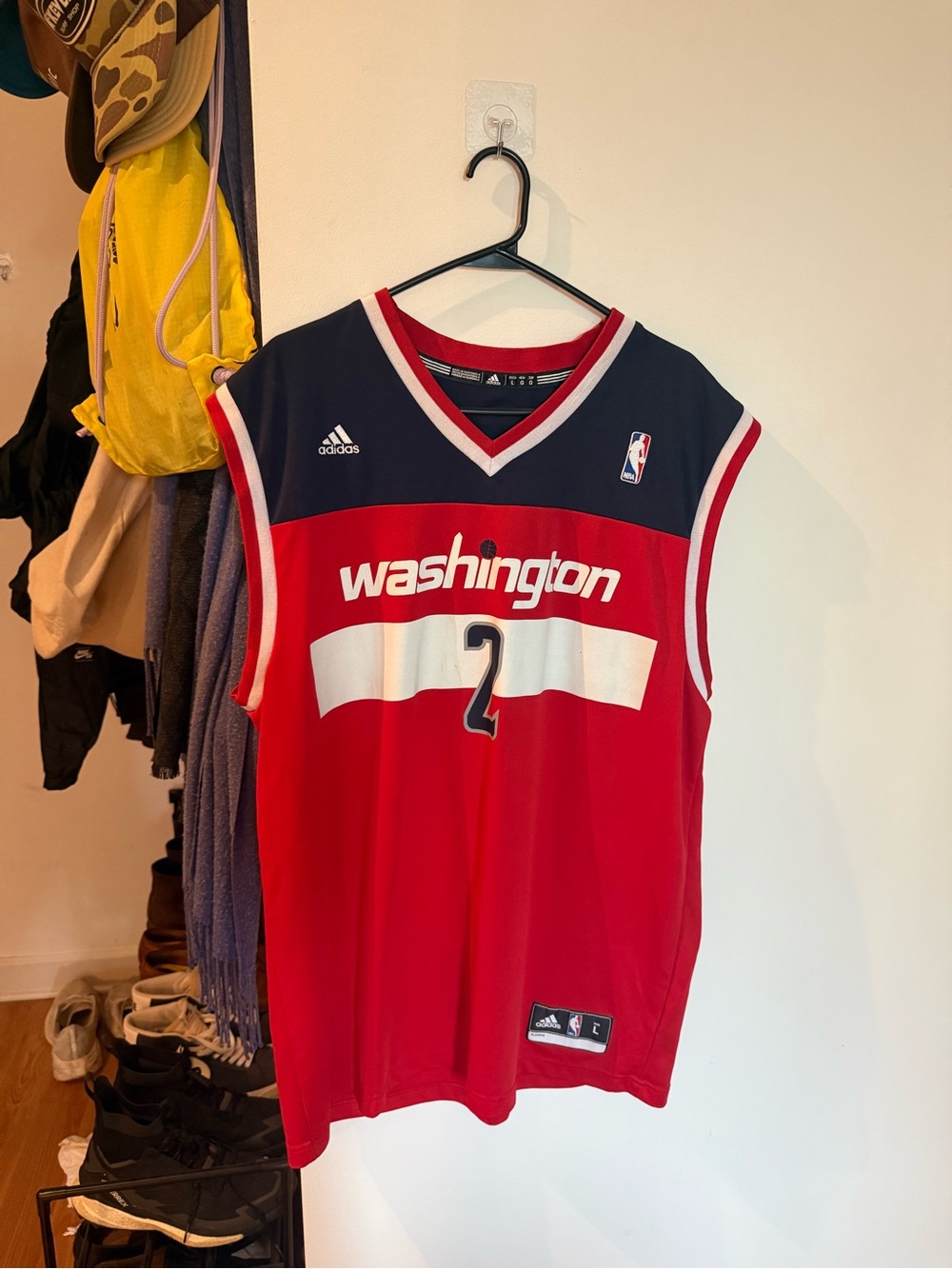 adidas Red & Navy Washington Basketball Jersey #2